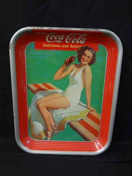 1939 Coca-Cola Serving Tray: "Springboard Girl" American Art Works
