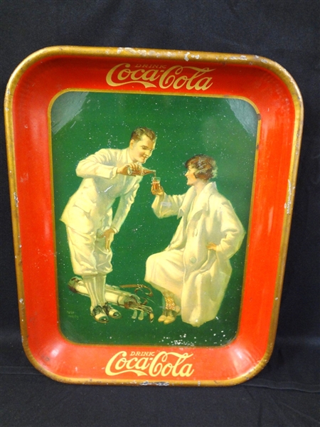 1926 Coca-Cola Tray: Golfers, American Art Works