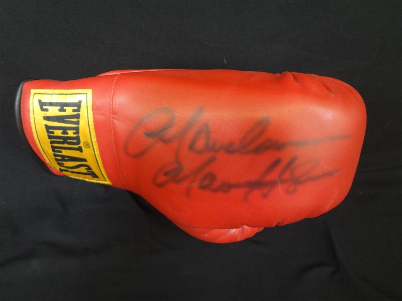 Marvin Hagler Autographed Everlast Red Boxing Glove