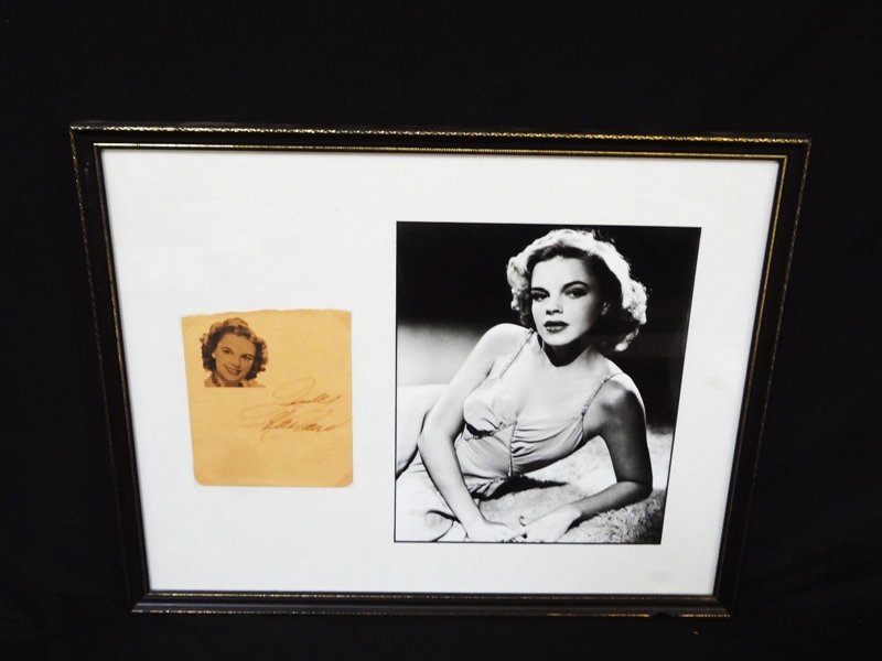 Judy Garland (1922-1969) Cut Signature With Photo Framed Display