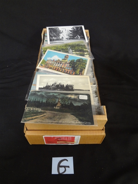 800 Postcard Lot: Mostly Canada, Real Photo, Borders and Borderless