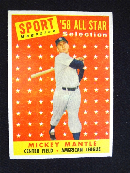 1958 Topps Mickey Mantle #487 Sport Magazine
