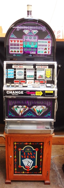 IGT Double Diamond Electric 25 Cent Slot Machine with Stand
