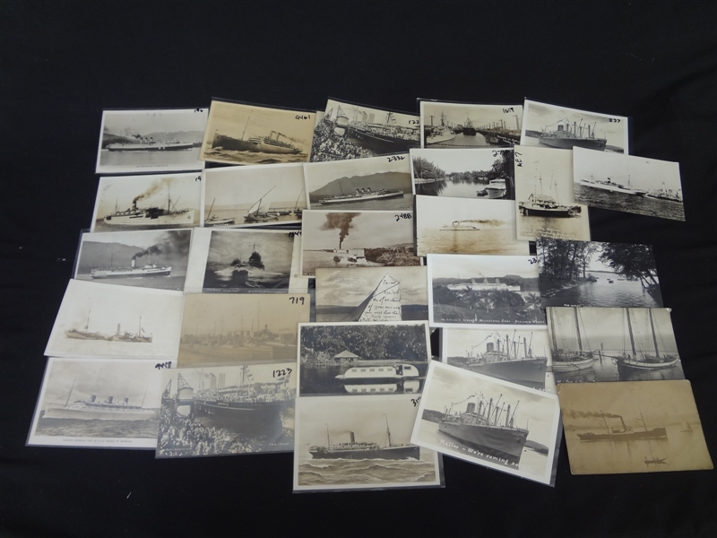 (29) Real Photo Postcards of Ships and Boats
