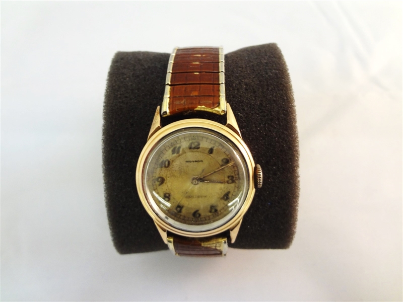 Movado 1940s Military Mens Wrist Watch 15 Jewels