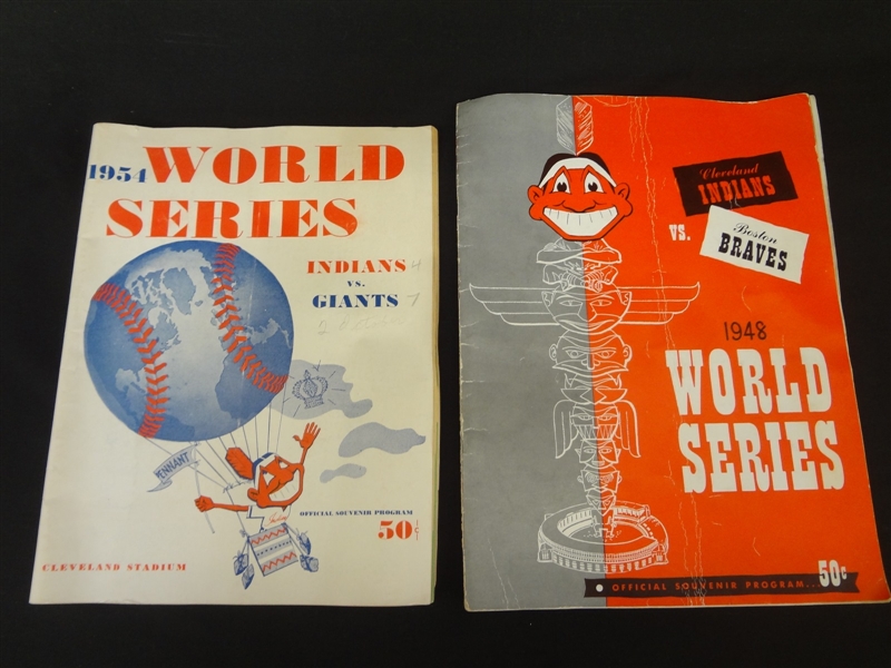 1948 & 1954 Cleveland Indians World Series Programs