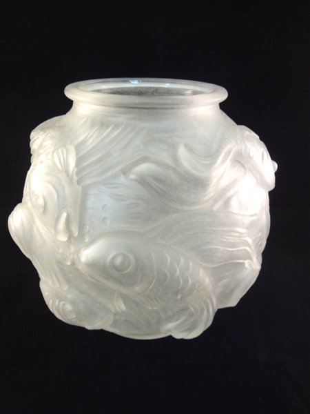 Czechoslovakia Glass Fish Vase