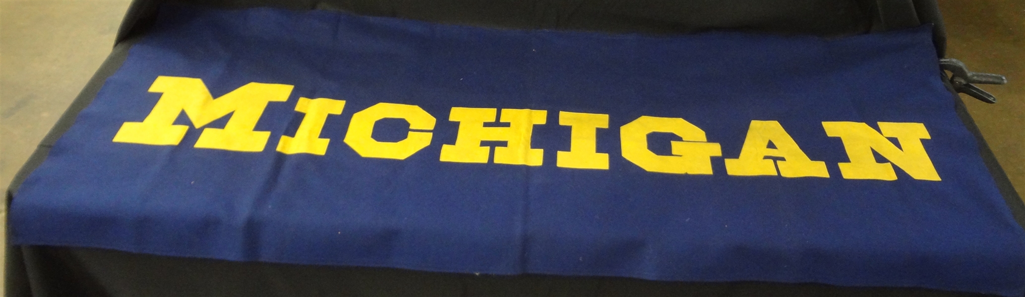 1916 University Michigan Blue and Gold Banner Provenance Team Manager John Robbins