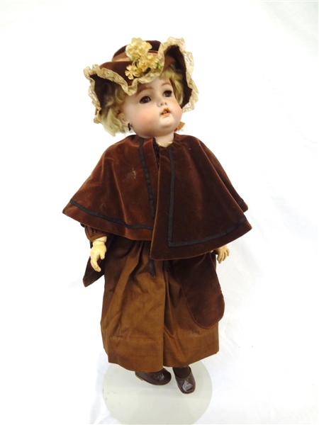 Simon Halbig Bisque Head Doll, Composite Body, Original Clothes