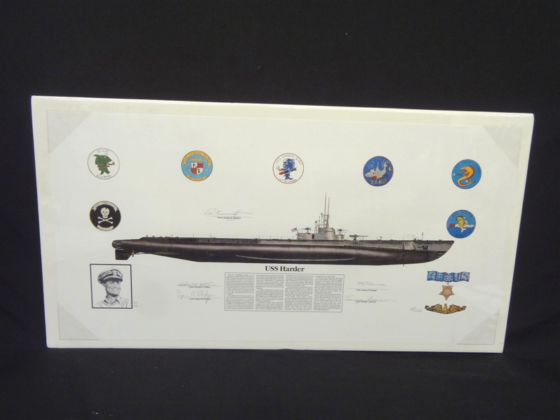 Michael Wooten USS Harder WWII Submarine Signed Lithograph