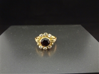 10k Gold Garnet and Diamond Ring