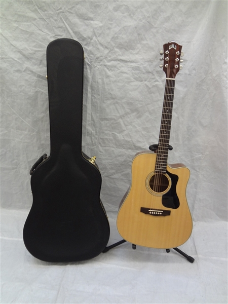 Guild Acoustic Guitar Model D-140 CE With Hard Case
