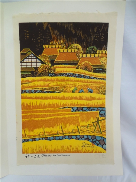 Shiro Kasamatsu Woodblock "Ohara in Autumn"