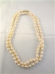 34" Strand of Baroque Pearls 14k Gold Clasp