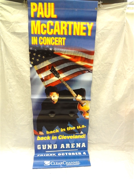 Paul McCartney Back in the US Gund Arena Concert Pole Banner
