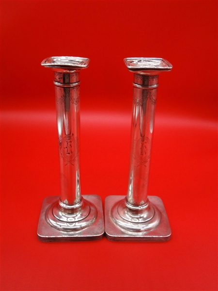 William B. Durgin Co. Sterling Silver Candle Sticks A. Stowell