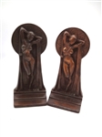 Art Deco 1920s Bronze Nude Bookends