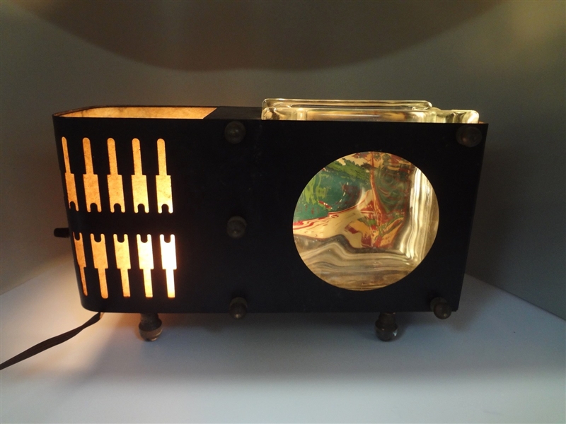 1950s Bilt-Rite Fish Tank TV Lamp Removable Aqua Block