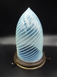 Opalescent Swirl Bullet Hanging Lamp Shade With Neck Fixture