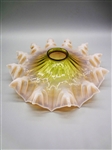 Amber Yellow Opalescent Petticoat Lamp Shade