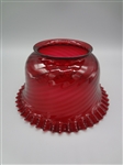 Red Cranberry Ruffle Lamp Shade