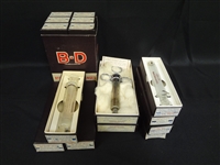 Large Group of 1950s B-D Hypodermic Syringes in Original Boxes