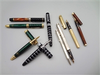 Group of 14K Nib Fountain Pens: Sheaffer, German Made