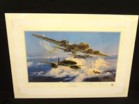 Robert Taylor Lithograph "Combat Over the Reich" Signed by Artist and (5) German Pilots 