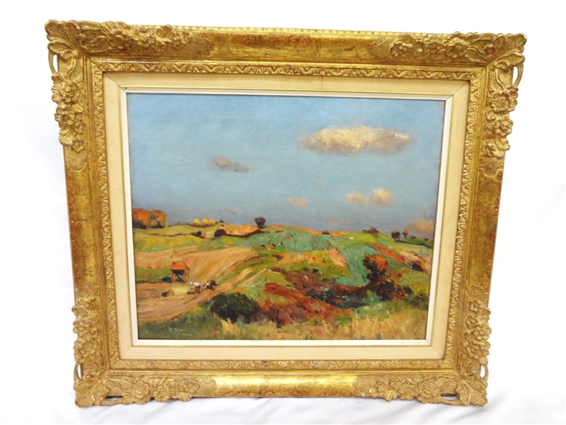 Harry Spence (UK 1860-1928) Oil Painting Rural Landscape