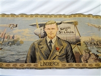 Charles Lindberg French Tapestry "New York to Paris Transatlantic Flight"