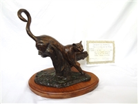 Carl Wagner (American 1938-2011) "Big Cat" Bronze #8/25