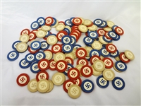 (134) Good Luck Swastika Pre World War II Poker Chips