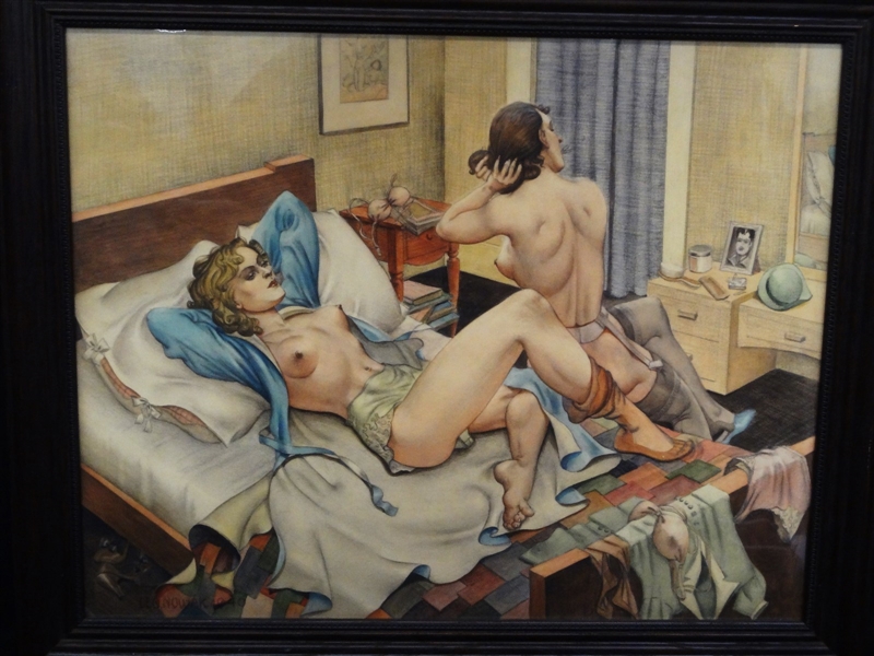 Leo Nowak (American 1907-2001) Lithograph Semi-Nude Framed