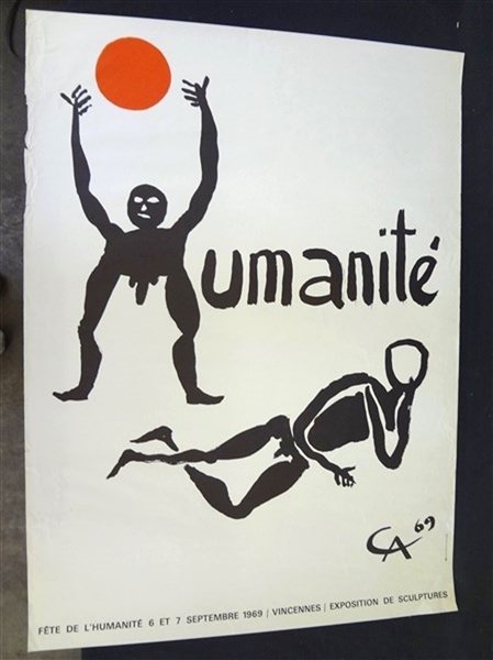 Alexander Calder 1898-1976 Humanite Exhibition Poster