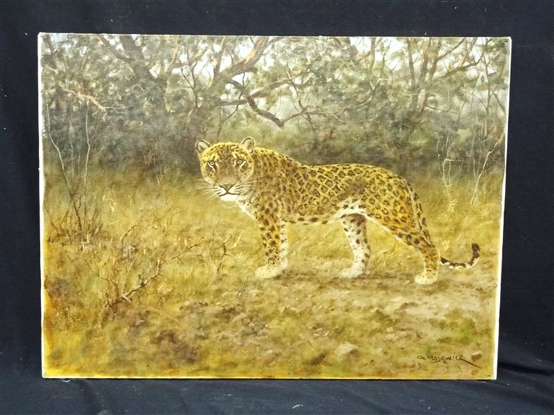 George Majewicz Original Oil on Canvas "Leopard" 32 x 24