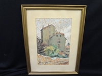 Oil Painting Signed Barroso Matted and Framed