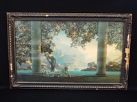 Maxfield Parrish "Daybreak" Lithograph in Art Deco Frame