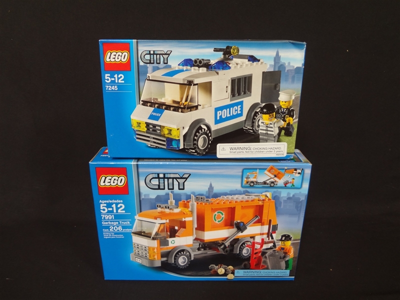 (2) LEGO Unopened Sets: 7991 Garbage Truck, 7245 City Police