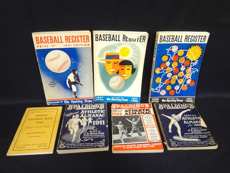 Group of (7) Vintage Sporting Magazines: Baseball and Football
