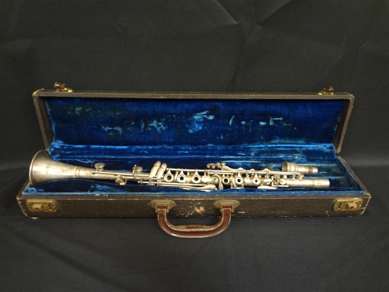 "Gladiator" H.N. White Cleveland Silver Plate Clarinet 