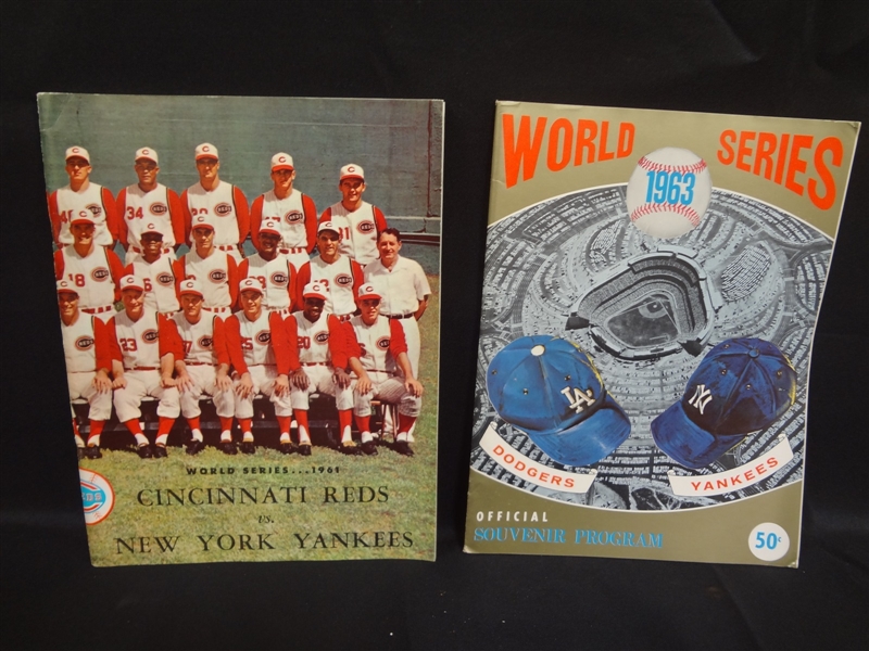 (2) New York Yankees World Series Programs 1961 & 1963