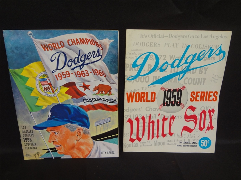 (2) Lops Angeles Dodgers Program and Yearbook