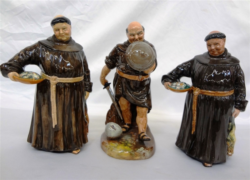 (3) Royal Doulton Figurines: Monks