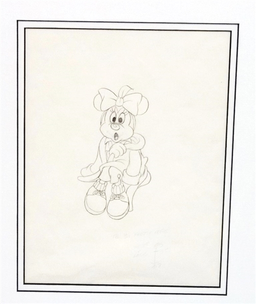 Minnie Mouse Original Production Drawing COA Great American Ink: 
