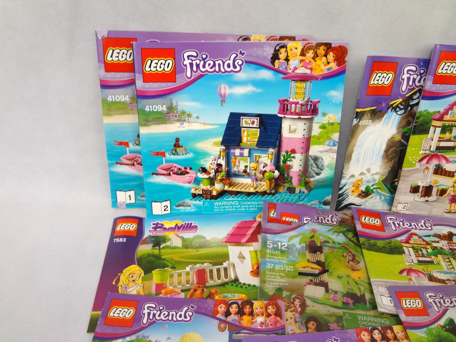 Lot Detail Large Group LEGO Instruction Booklets Friends