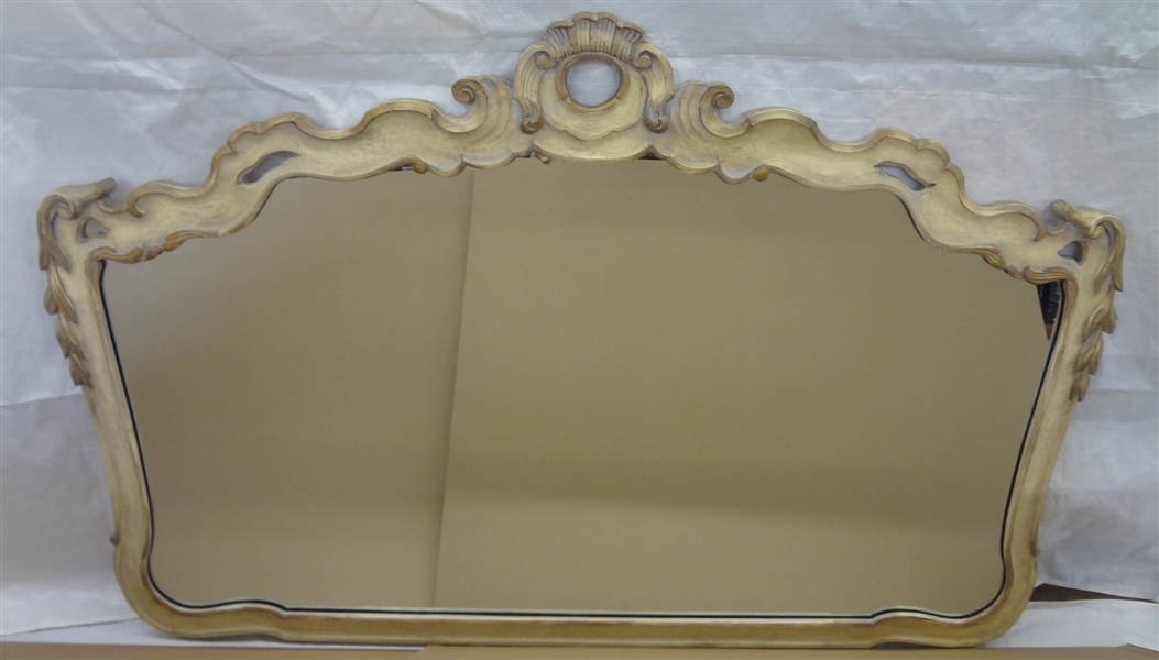Massive Whitewash Arch Top Dresser/Room Mirror