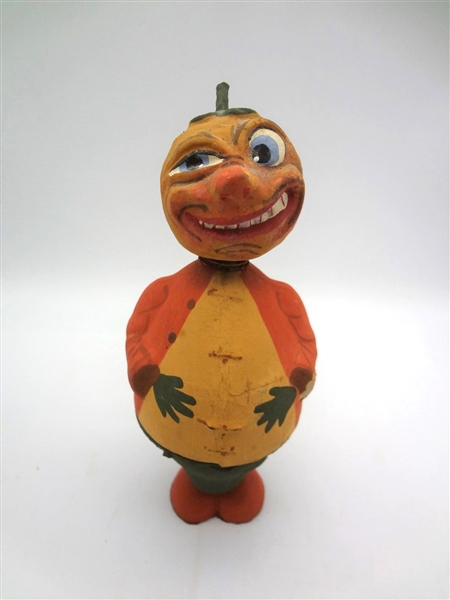Germany Paper Mache Halloween Bobblehead Candy Container
