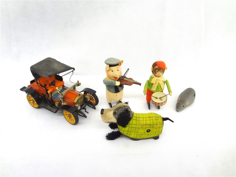 Group of Early Schuco Wind Up Toys