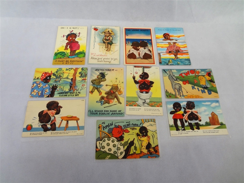 (11) Turn of the Century Caricature Black Americana Postcards