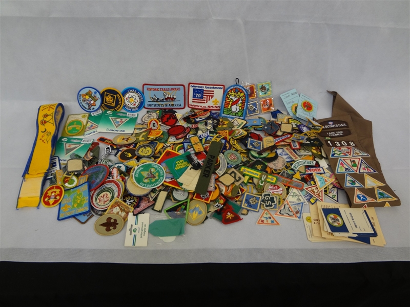 Over 400 Boy and Girl Scout patches, Merit badges and More.
